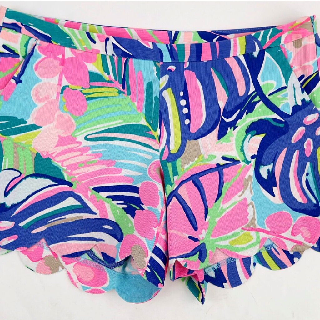 Lilly Pulitzer Shorts, "Exotic Garden" Print. Size 8. Euc